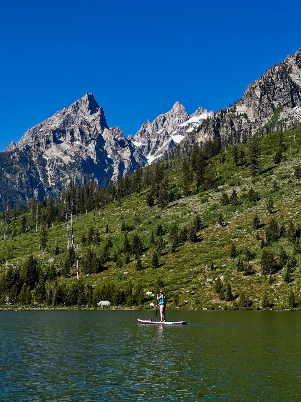 The Grand (Mis)Adventure: Day 2- Paddle Boarding on String & Leigh Lakes in Grand Teton National Park